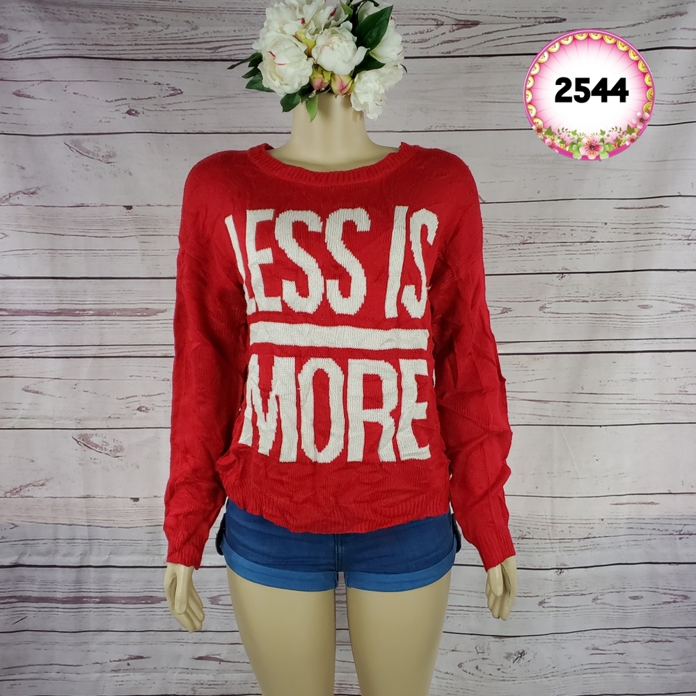 Forever 21 Small Red Knit Sweater – Cozy Casual Pullover Top